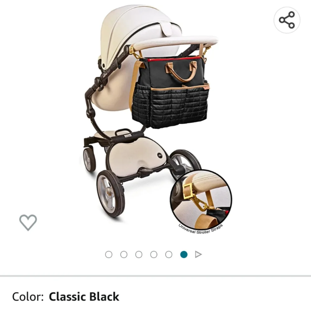 Maman New York Classic Black Designer Diaper Bag